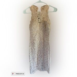 My Michelle Pink Glitter Formal Dress Sz 1